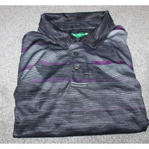 Men's Golf Shirt Black Purple Size XL Ben Hogan Performance Short Sleeve
